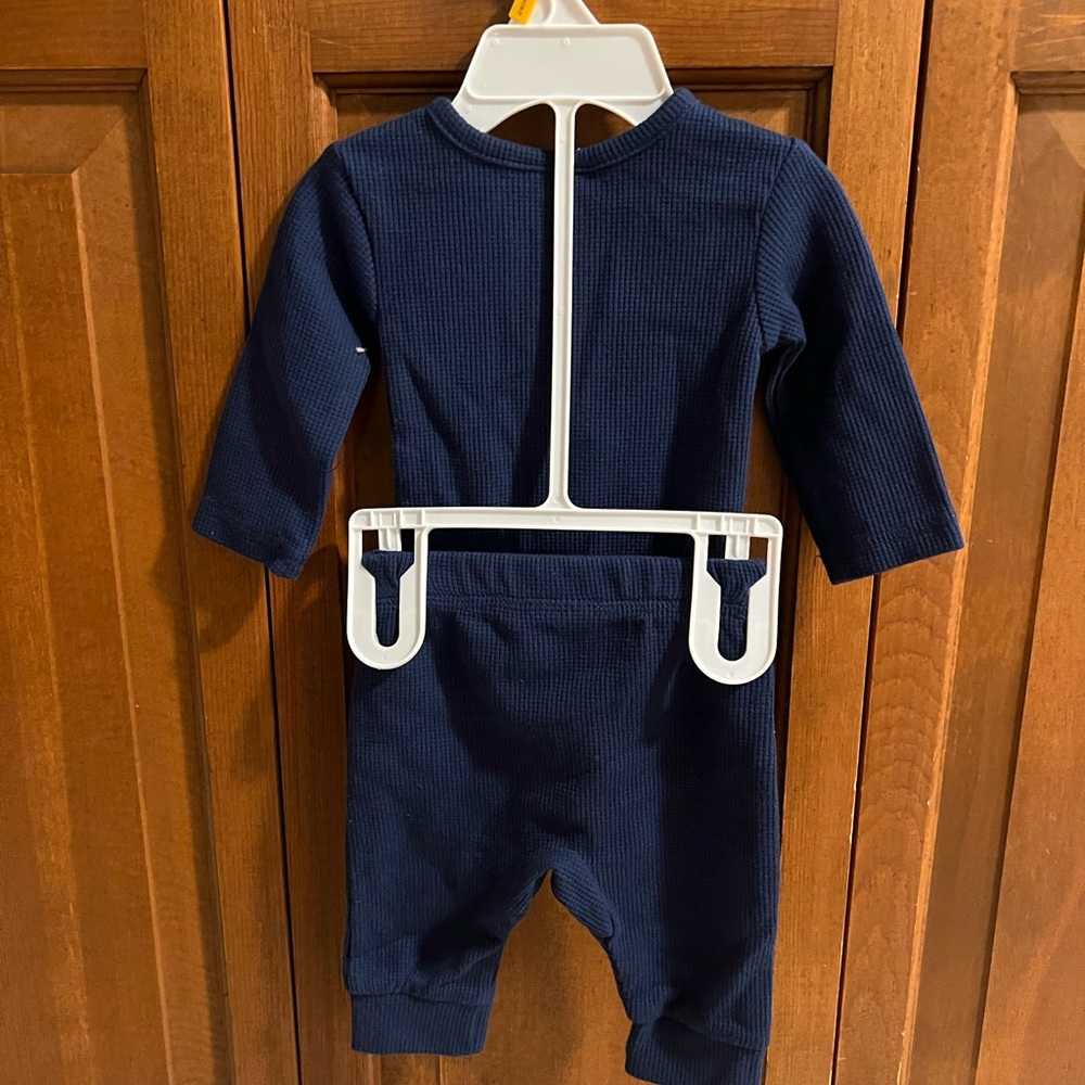 Okie Dokie Navy Blue Baby Outfit - Picture 4 of 4